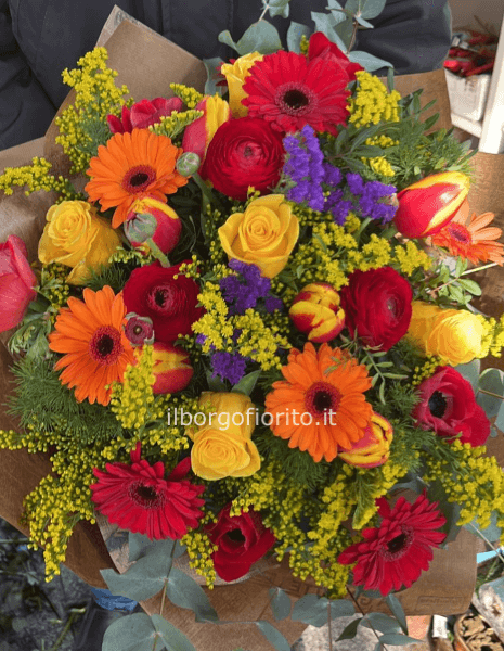 Bouquet di gerbere colori assortiti.